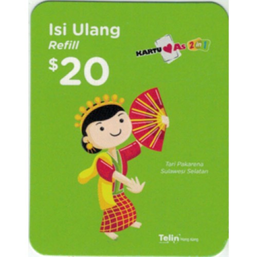 Kartu As2in1 $20 充值券